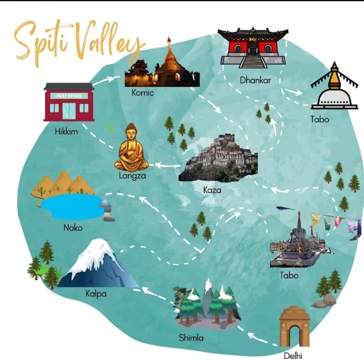 spiti valley map